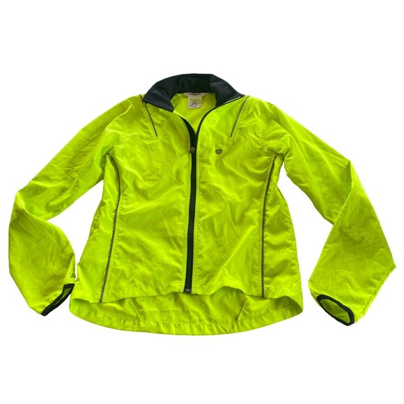 Pearl Izumi W’s Small High Visibility Jacket Full Zip Neon Yellow Reflective - Picture 10 of 10